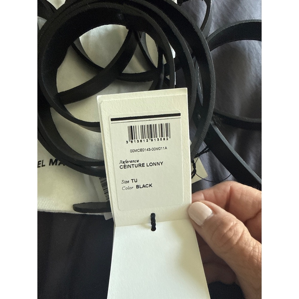 Isabel Marant Lonny Black Leather Multi Wrap Belt 00MCE0143-00M011A NWT One Size - Picture 3 of 4